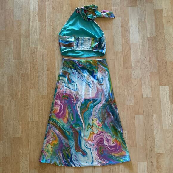 Singrid Olsen Halter & Skirt Set Size Small - Picture 2 of 4